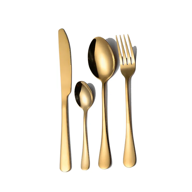 TABELWELLWARE MIDING SET Kitchen Table Bevis Guldkotlar Set Rostfritt stål Cutlery Gift Set Spoon and Fork Drop 202468