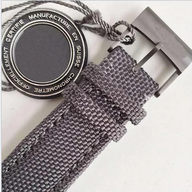 Роскошные мужские часы с сапфиром 44 мм, стальной ободок, черный нейлоновый ремешок, Азия 2813, автоматические механические модные наручные часы3021