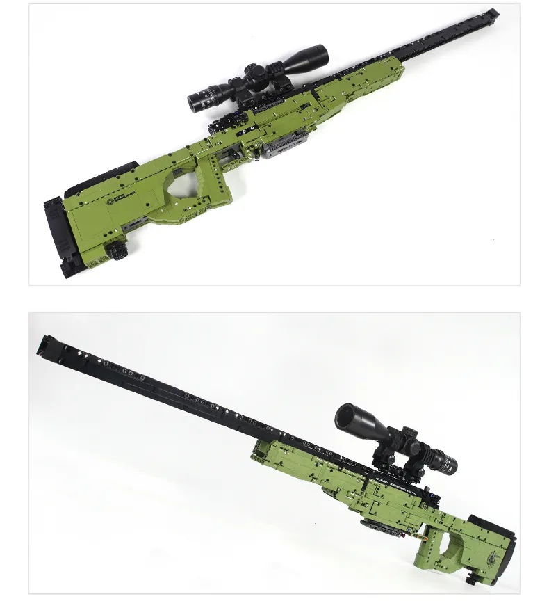 Neue 1491 stücke AWM Sniper Rifle Gun Modell Bausteine Technik Pistolen Ziegel PUBG Military SWAT Waffe Spielzeug C1115