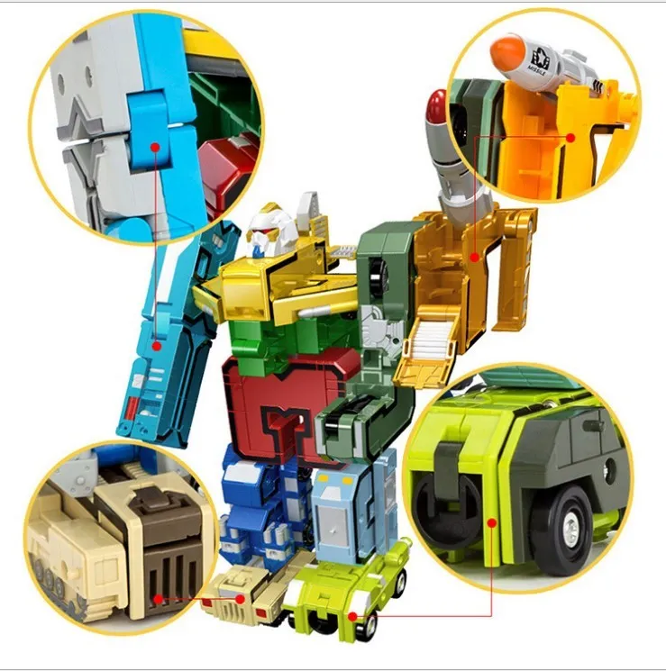 GUDI bloque Robot Bricks 10 en 1 Assemblage créatif Figurines d'action éducatives Transformateur Numéro Modèle Jouets pour enfants cadeaux C1115