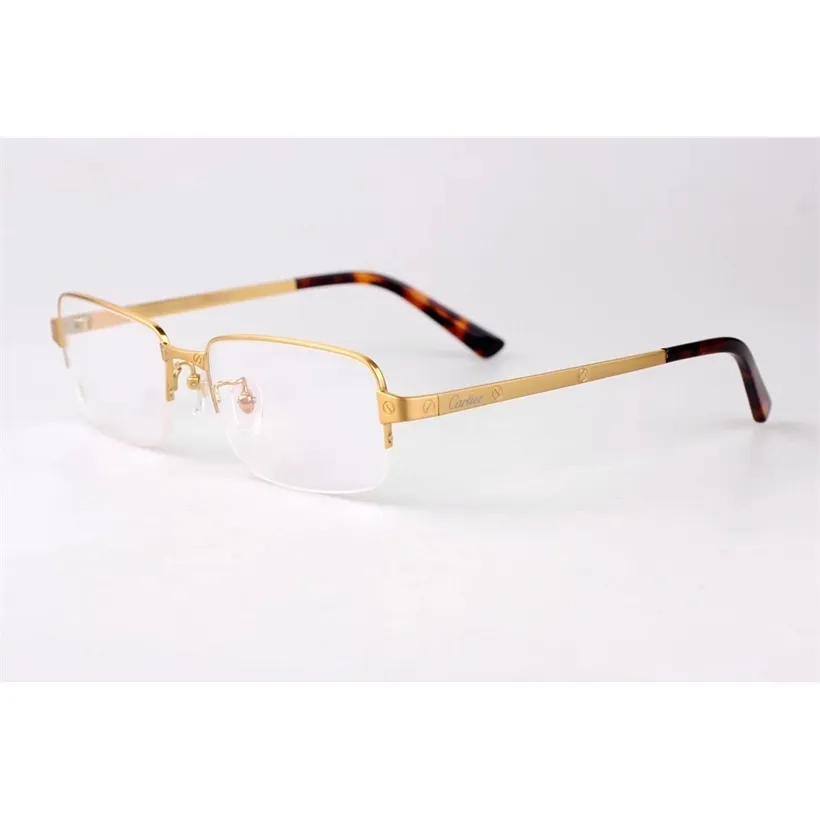 2024 Luksusowy projektant Luksusowy projektant Nowe okulary przeciwsłoneczne dla mężczyzn i kobiet Off All-Match Ultra Light Business Half Myopia Spectacle Frame Pure Titanium Fashion CT0041O