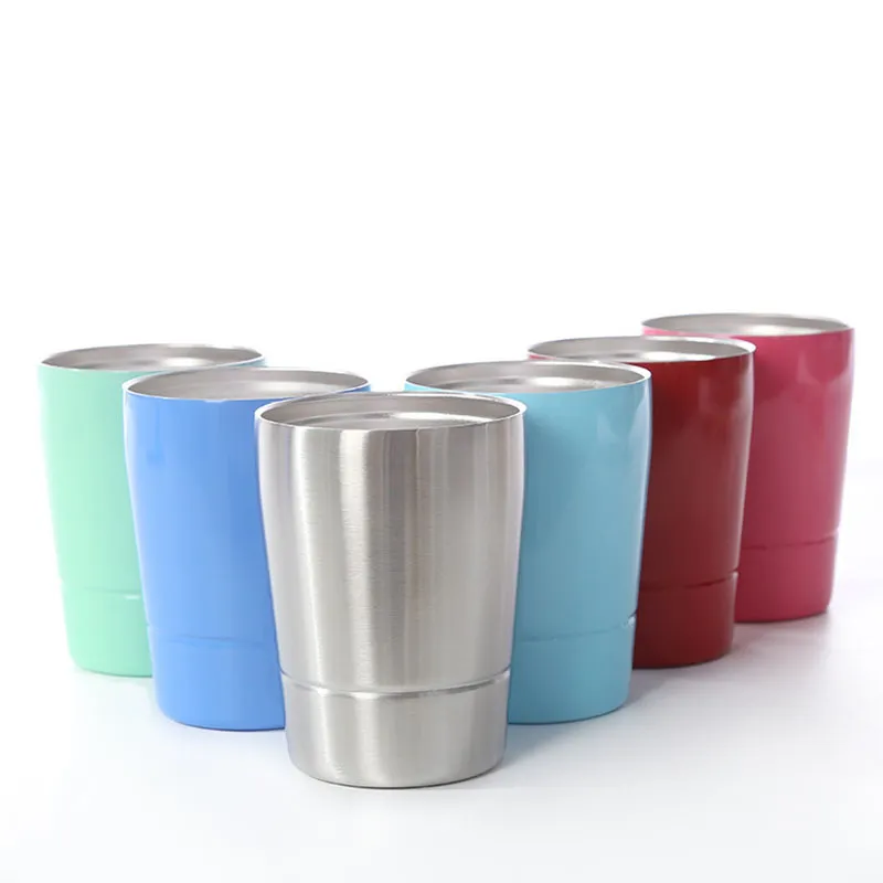 8 oz gobelets à vin pour enfant lait tasse avec couvercle coulissant petite bouteille d'eau en acier inoxydable vide thermos tasse à café en gros 201109