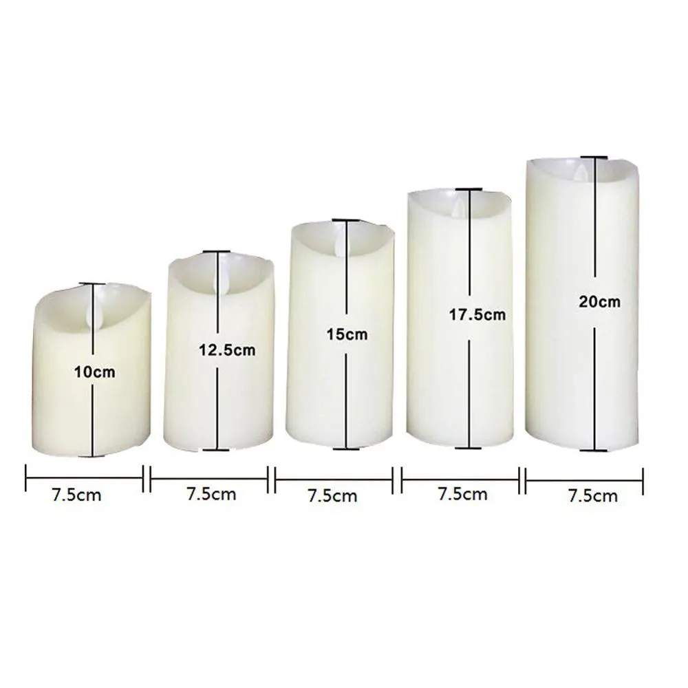 Candles Lights LED Flameless Candles Light with Timer Remote Control Smooth Flickering Candle Light Battery Operated Y247J