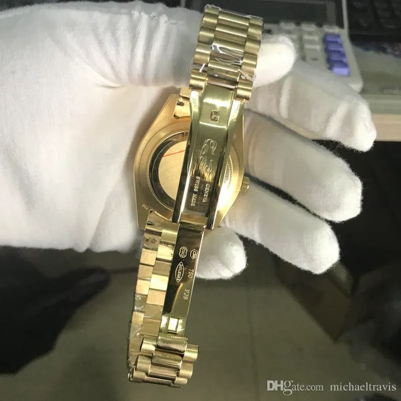 New Watch Men Automatyczne 18 -karatowe złoto szafirowe szkło ze stali nierdzewnej automatyczne mechaniczne męskie zegarki sportowe