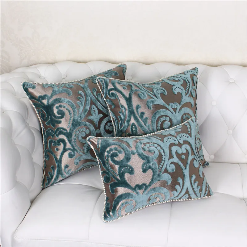 European luxury pillow case Blue Decorative Throw Pillow Cover Couch Chair Cushion Cover Home Decor not including filling T200601