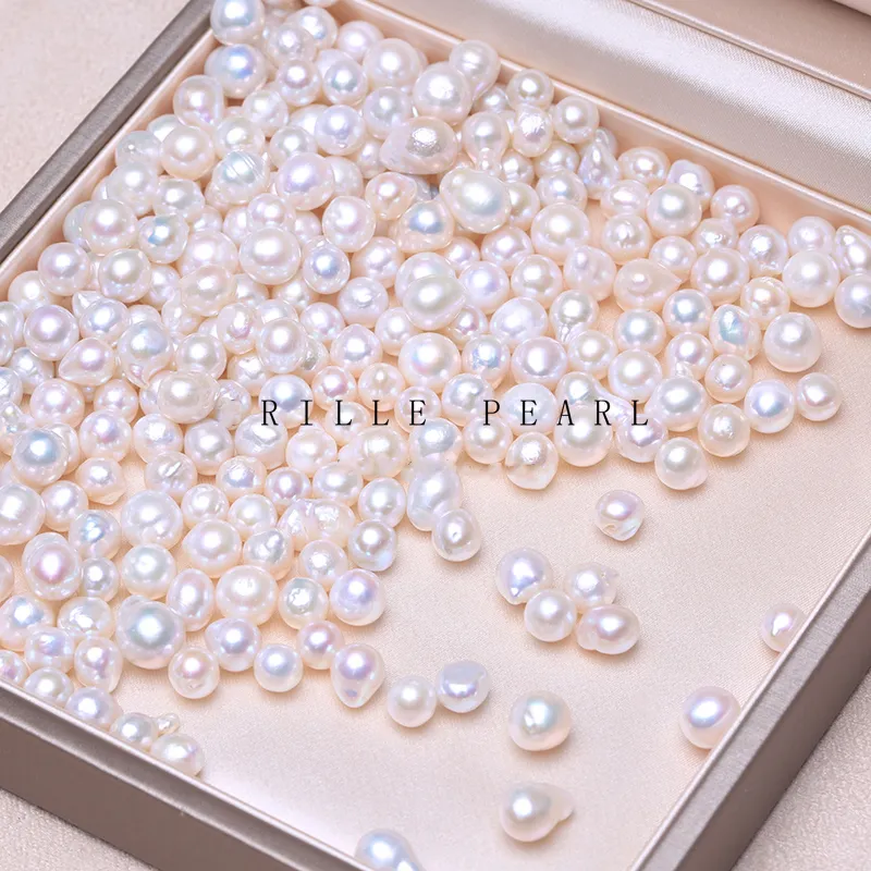 全天然淡水Akoya High Gloss Specialshaped Loose Bead 67mm Drop不規則な粒子Diy Pearl BQN T2005072622490