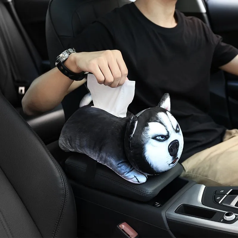 Car Tissue Box Accessories Cute toon Plush Holder Cover Home Decor Paper Styling Y200328