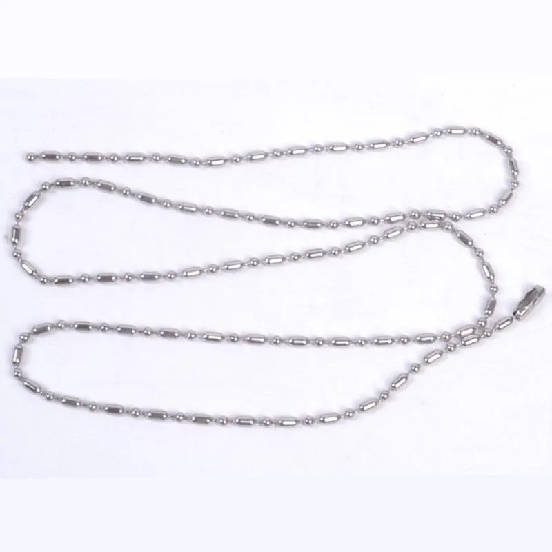 Paslanmaz çelik boncuk kolye bağlantı zincirleri Toplu 100 Metal Top Boncuklar Bağlantılı Zincir Kolyeler Kadın Mücevher Yapımı1211l