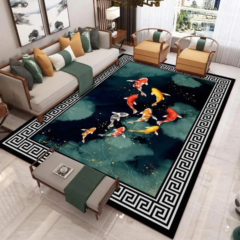Tapis d'impression 3D de plumes de dessin animé pour salon chambre à coucher grands tapis anti-dérapant tapis de sol de chevet maison nordique grand tapis11323q
