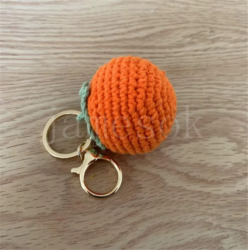 Keychains Good things happen key chain persimmon peanut pendant bag woven buckle milk cotton products de248