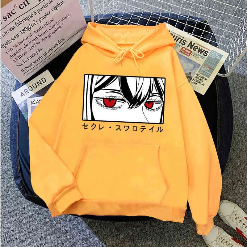 Hot Black Clover Eyes Hoodie Anime Manga Eyes Sweats à capuche noirs Tops Vêtements H1227