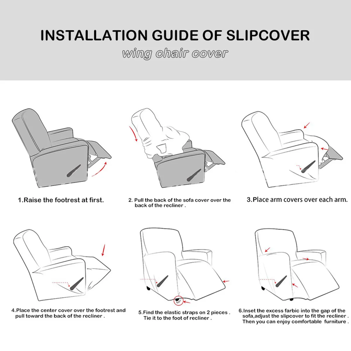 Copridivano reclinabile impermeabile Copridivano all-inclusive Elasticità del sedile Stretch Antiscivolo Fodere mobili Protezione sedia LJ201216
