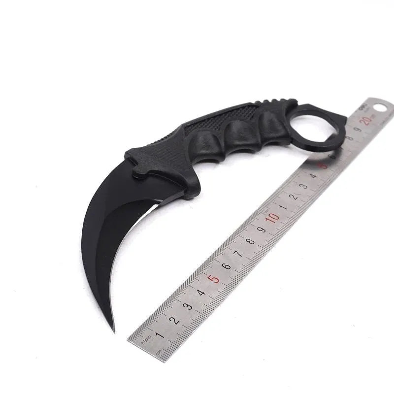  Cuchillo Karambit – Cuchillo Karambit de hoja fija – Cuchillos  Karambit – CSGO Raptor Claw Cuchillos con mango de plástico – El mejor  Carambit de combate para caza, camping, senderismo, EDC