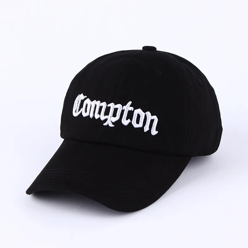 Cap de beisebol Compton Mulheres Snapback Hip Hop Hat Black White Casquette J12253410777