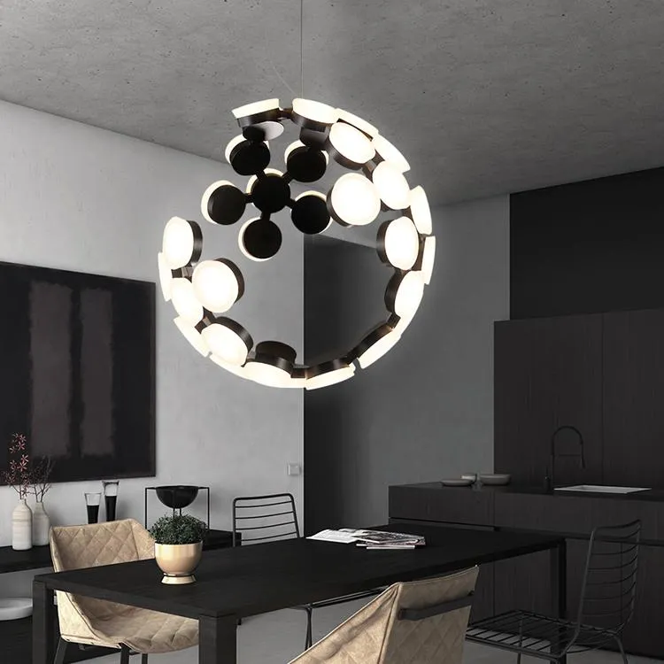 Lampada a sospensione moderna a LED Scopas Lampada a sospensione a soffitto Lampadario Casa Soggiorno Dia 50cm Apparecchio di illuminazione263s