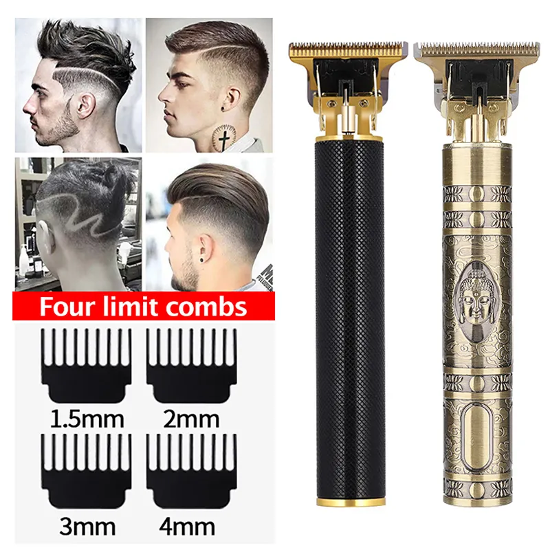 USB şarj edilebilir t9 saç klipsini profesyonel kel kafalı elektrikli saç kablosuz tıraş memuru erkekler berber saç kesme makinesi5815149