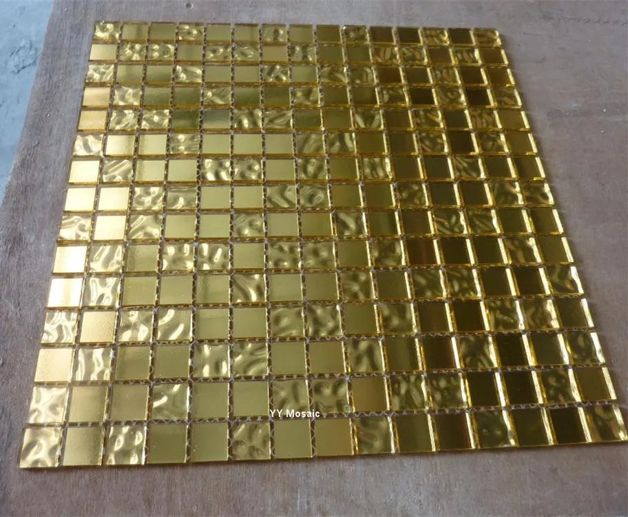 Tapety kwasowe odporne na alkaliczne imitację złotej folii szklanej mozaiki mozaiki do Royal Temple basen łazienka pokrywka naklejka na naklejki 308B
