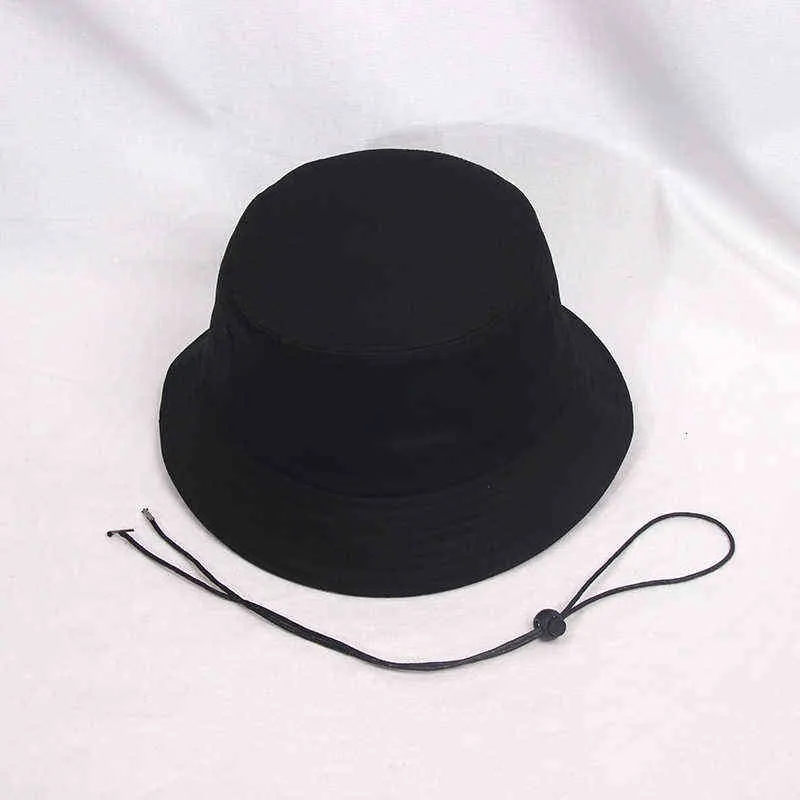純粋な綿の太陽の帽子大きいサイズのブーニーキャップの女性大きいサイズのバケツ帽子メンズプラスサイズの漁師の帽子56cm 58cm 62cm 64cm Y220301