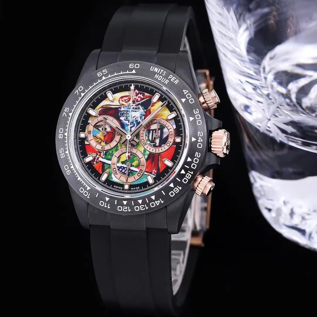 TW Automatisch mechanisch horloge maat 40x13 5 met 7750 uurwerk Saffierglas spiegel keramische kast ring schijf fluorrubber materiaal s2739