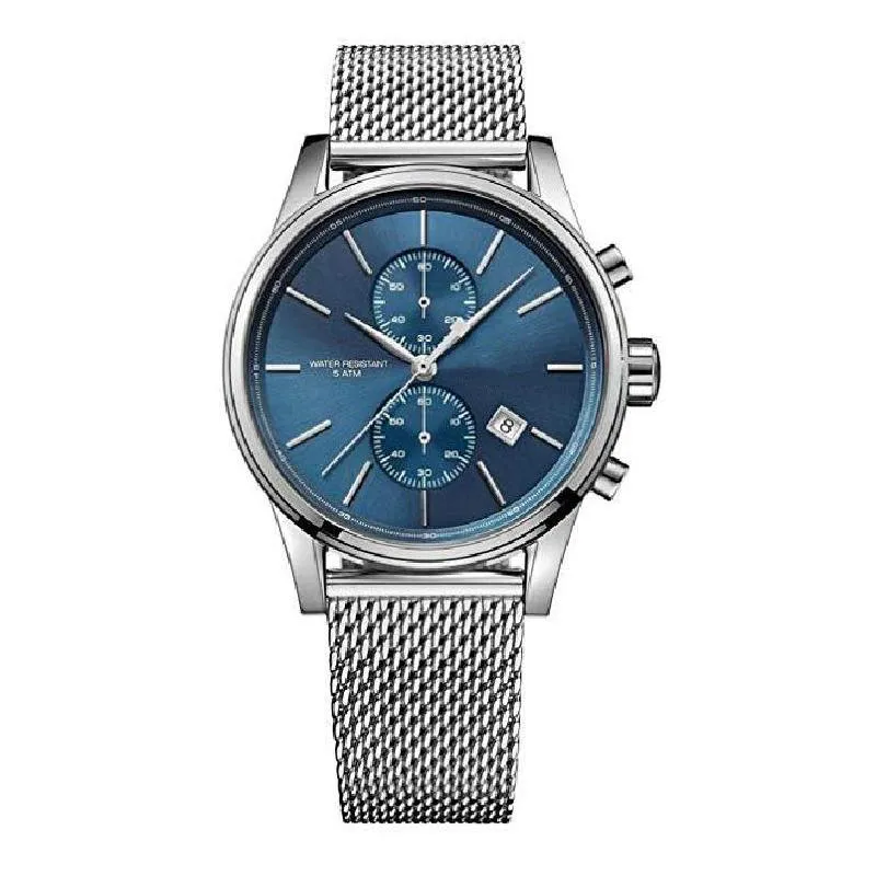 Najlepsze nowa moda niebieska Dail Watshes męska zegarek 1513440 1513441 Oryginalne pudełko na pakowanie całego detalicznego detalia280o