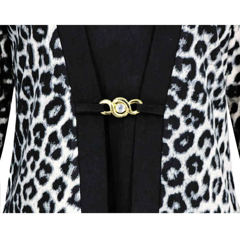 YTL Women Chic Leopard Blouse for Work Plus Size Fashion Patchwork Slim Shirt Long Sleeve Autumn Spring Tunic Tops Blusas H414 220122