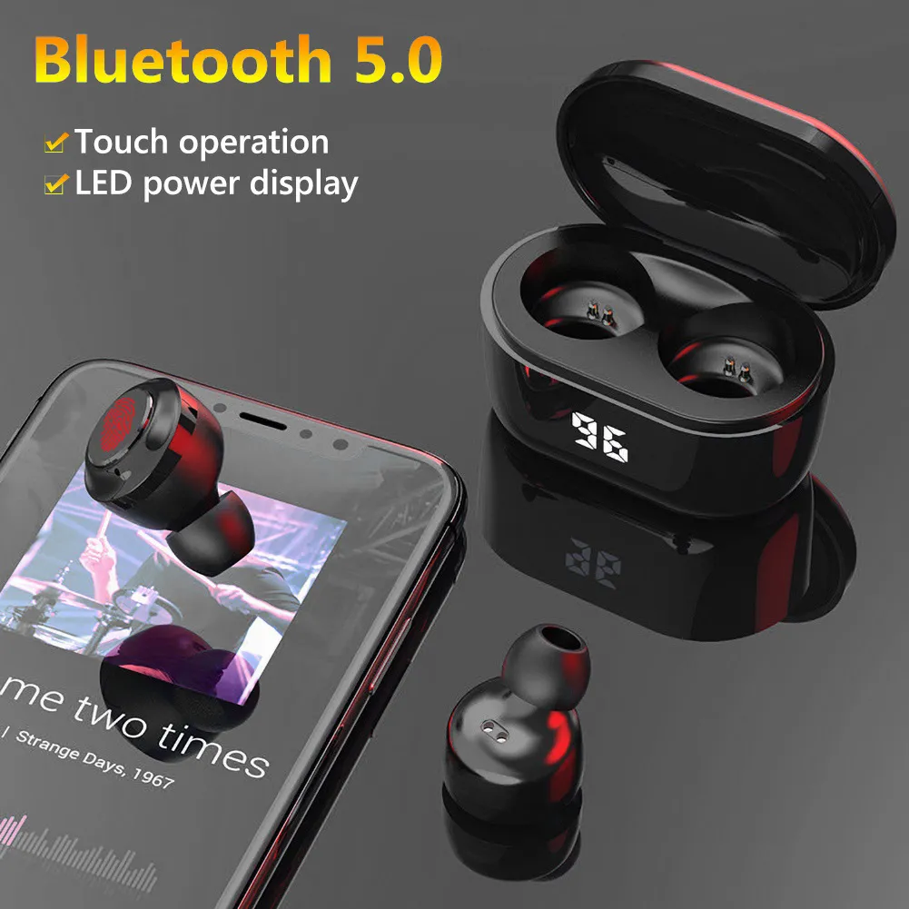 Drop Tws inear hörlurar Bluetooth 50 Hifi Stereo Earpen med digital laddningslåda A6 mini trådlösa hörlurar hörlurar6639722