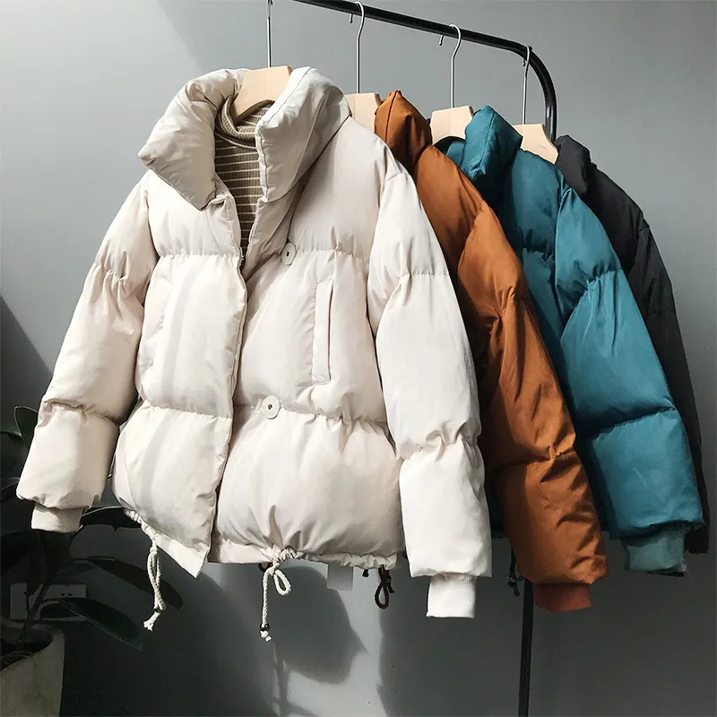 CRRIFLZ Collezione Autunno Inverno Solido Piumino da donna Caldo Addensare Colletto alla coreana Piumino d'anatra bianco Parka Giacche da donna Cappotti 210203