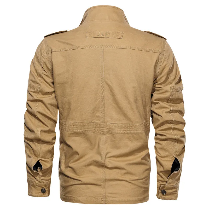 Autumn Winter Jacket Men Militar Tactical Outwear Coat Multipockets Slim Fit Slim Plus Tamanho 4xl 5xl 201105