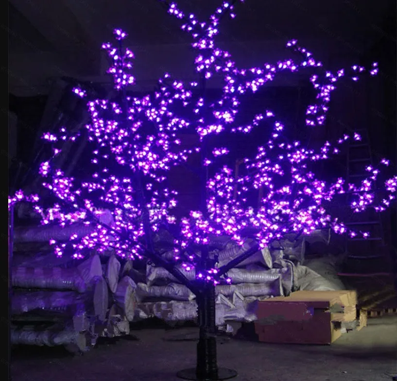 1 5m 1 8m 2m光沢のあるLEDチェリーブロッサムクリスマスツリー照明ウェディングパーティーのための庭の風景飾りランプ277c