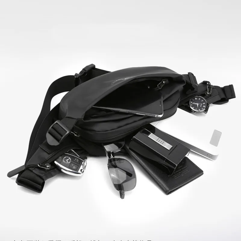 حقيبة الخصر للرجال أزياء الحزمة الحزام الرياضي في الهواء الطلق للمراهقين مقاوم للماء أكياس الخصر عالي الجودة فاني حزمة 220291a