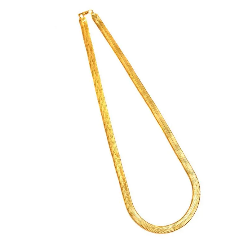 Cadenas Hip Hop 75 cm Cadena de espiga Estilo de moda 30in Serpiente Collares de oro Joyería para Bar Club Hombre Mujer Gift1279l