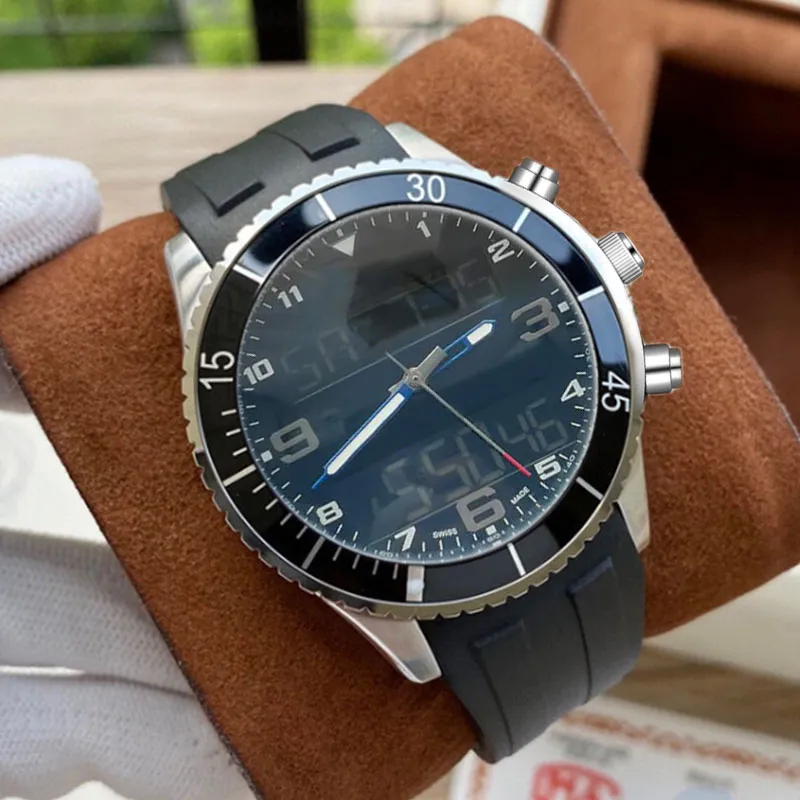 Montre de luxe Wristwatches Multifunction Chronograph Watch Electronic Quartz Movement Mens Designer Watches orologio di lusso220V