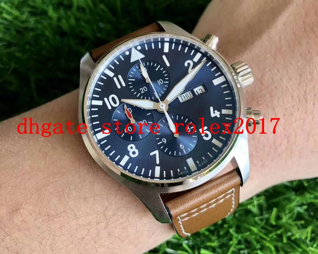 Herrens toppmens lyxiga topp ZF Quality Chronograph ETA 7750 Movement Automatic Mens 316L Waterproof Sport Dive Watches326d