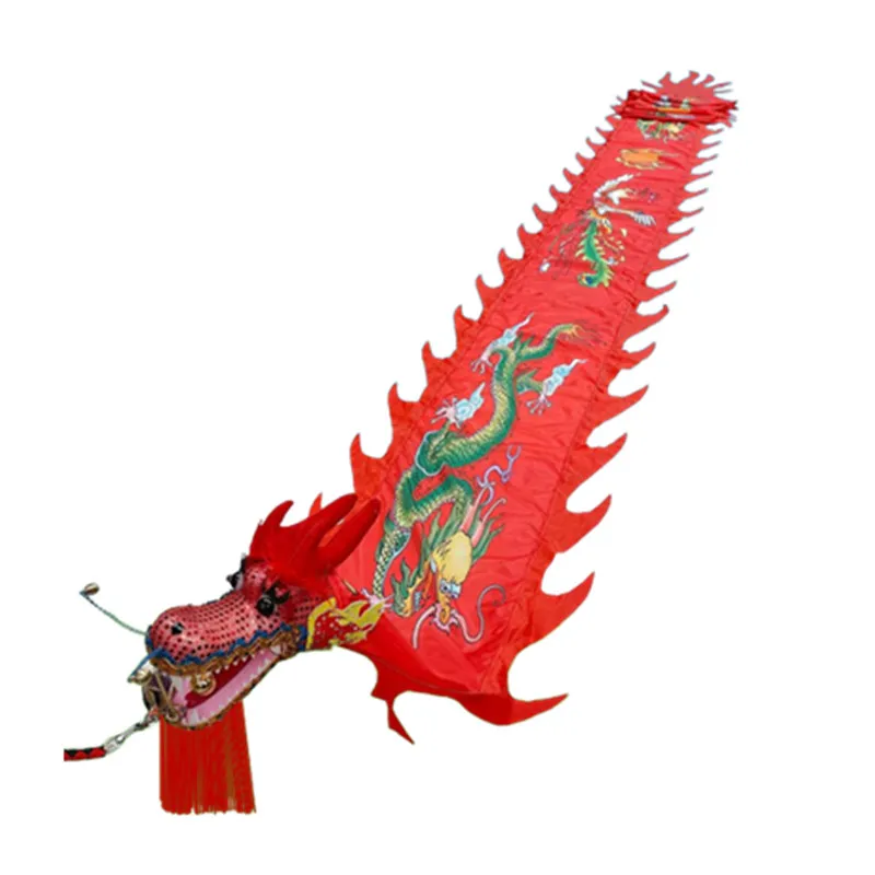 Adereços de dança de dragão chinês vermelho amarelo, festival, festa, celebração, fitness, dragões, acessórios, presente de ano novo, tradicional q269l