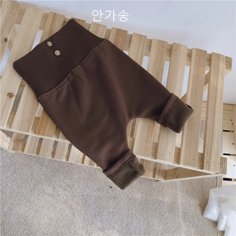 Autunno Inverno Neonate Leggings Bambino Bambini Vita alta Cotone Ragazzi Strisce Casual Pantaloni stretti Pp 0- LJ201012