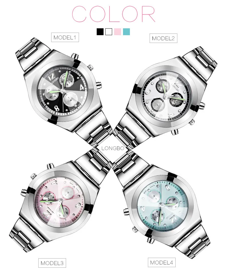 LONGBO Luxus Wasserdichte Frauen Uhr Damen Quarzuhr Frauen Armbanduhr Relogio Feminino Montre Femme Reloj Mujer 8399 201118277N