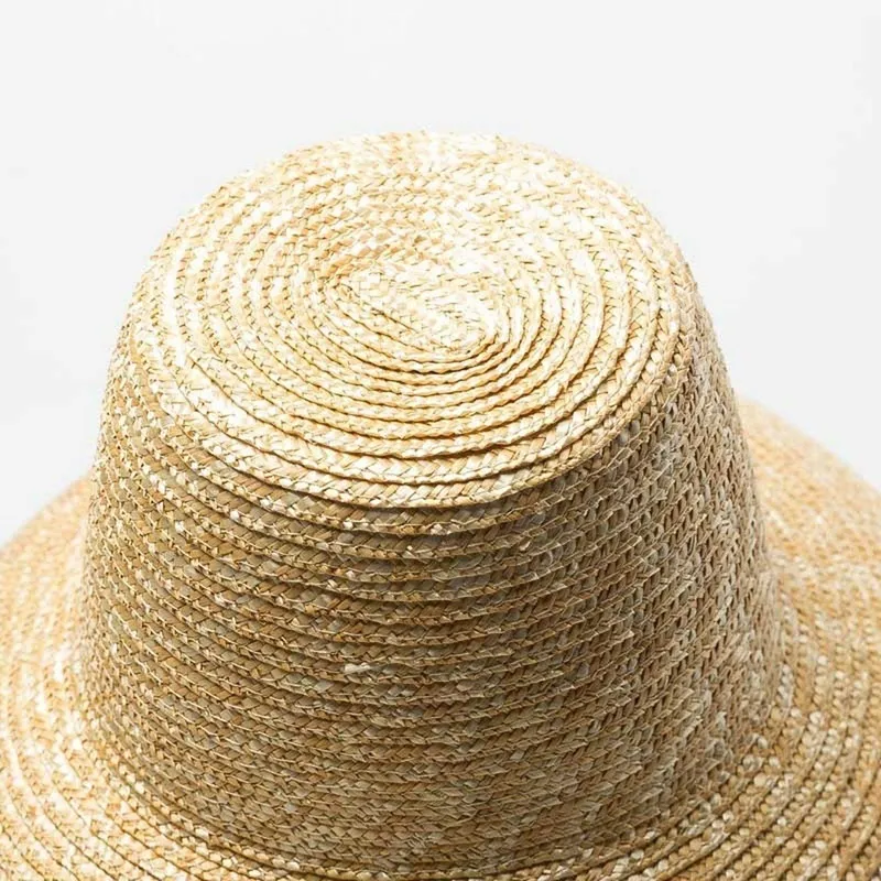 NOUVEAU-populaire forme de lampe soleil pour les femmes Big Wide Brim Beach High Top Straw Uv Protection Hat Y200602