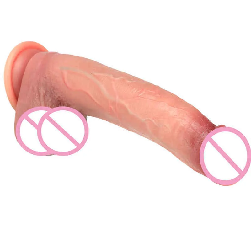 NXY Dildos Anal Toys Zhenyanggen No 12 Liquid Silicone Make up Penis Super Simulation Large Thick False Adult Sex Products Female 0225