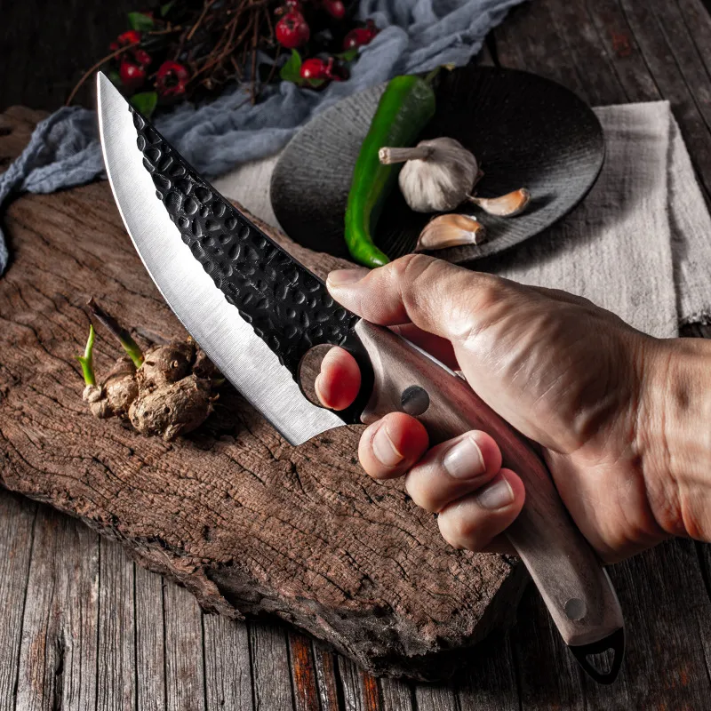 Ręcznie robione nożem ze stali ze stali nierdzewnej nożem nożem łowiąca mięso cleaver narzędzie do gotowania narzędzie do gotowania narzędzie do kółek rzeźnika 5283565