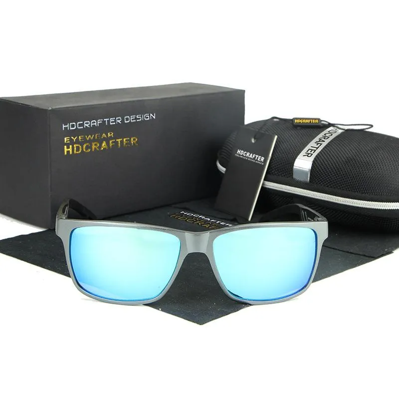HDCRAFTER aluminium magnésium lunettes de soleil polarisées hommes conduite lunettes de soleil carrées pour lunettes pour homme masculino172e