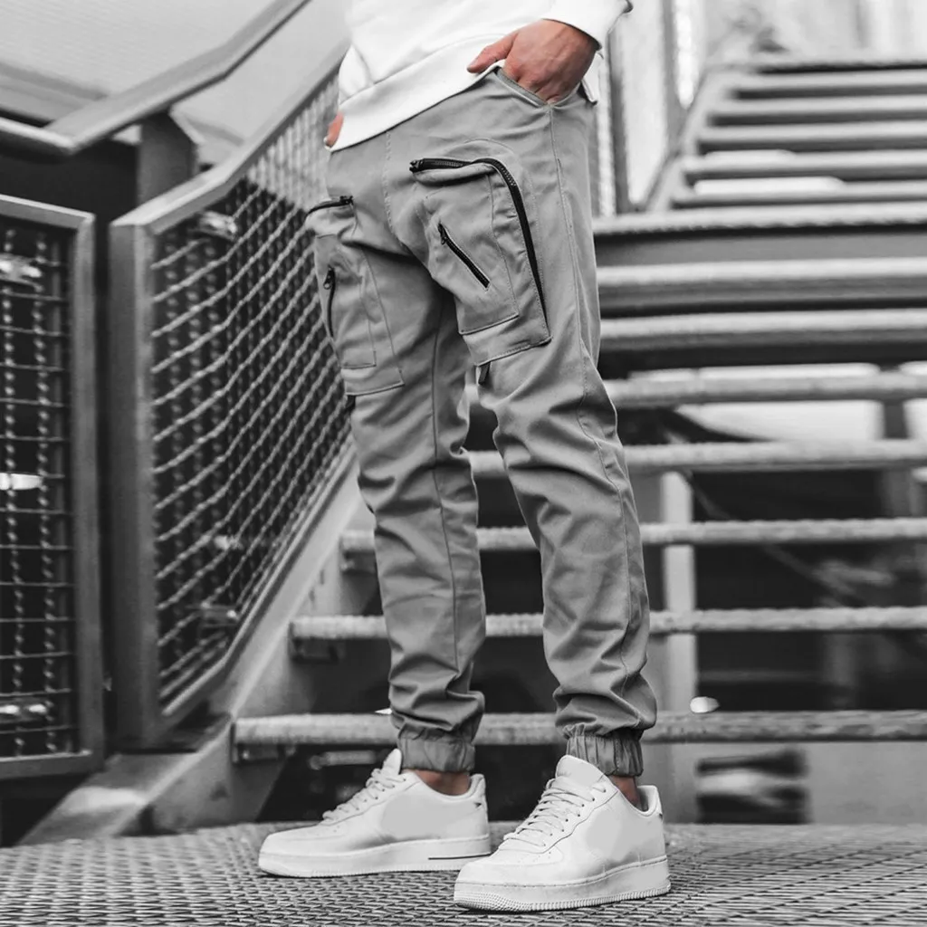 Streetwear Joggers Pantalones Hombres Hip hop Loose Harem Pantalones Hombre Tobillo Longitud Pantalones Deporte Otoño Casual Culturismo Pantalones de chándal 201110