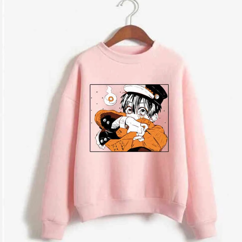 Kawaii Wc-Gebunden Hanako-Kun Hoodies Männer Frauen Langarm Sweatshirt Anime Manga Hoodies Tops Kleidung H1227