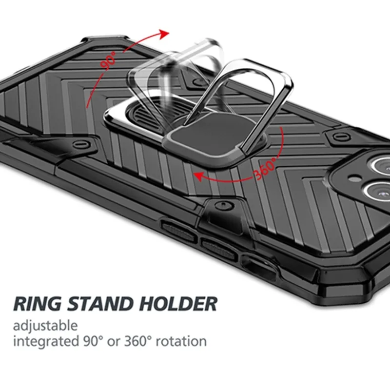 Samsung Galaxy S20 Ultra Note 20 Plus A01 A11 A41 A51 A71 A81 A41 A51 A71 A81 A91キックステンドディフェンダーケースリングホルダースタンド磁気カバー