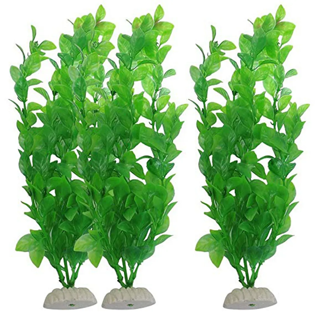 Aquarium Fish Tank Plants Artificial Green Seaweed Vivid Water Plants Plastic Plant Decorations8112062