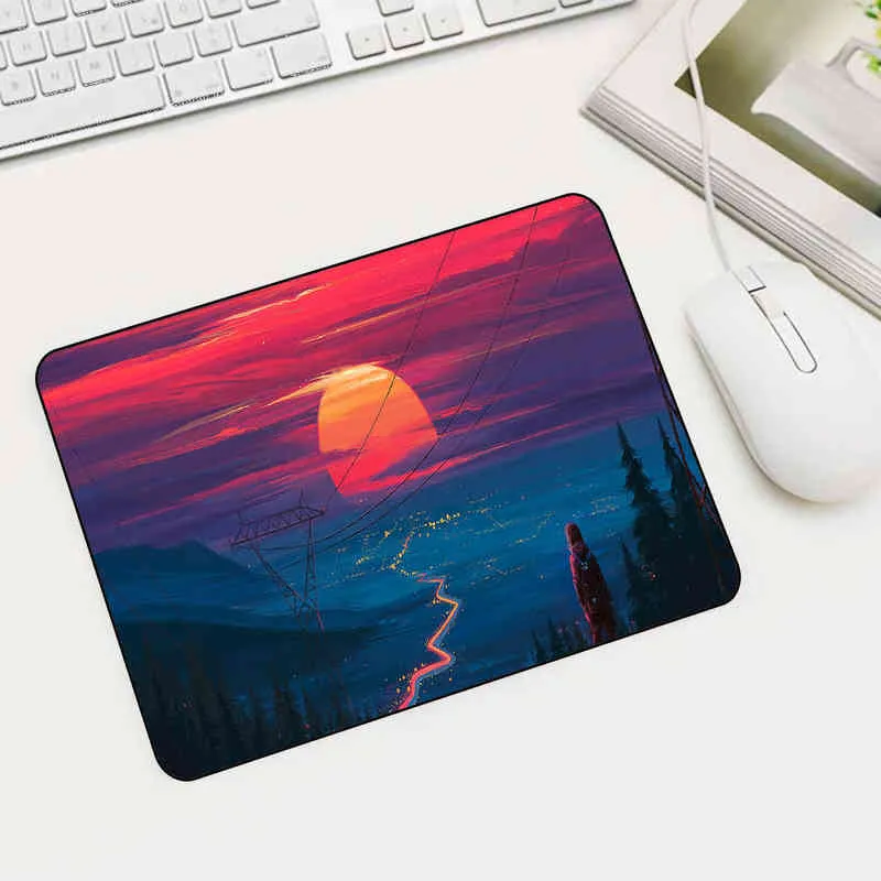 Anime Sunrise Landscape LED USB Gamer Accessories Computer Mat Notebook Countertop Office Mousepad XXL Deco Gaming Rgb Mouse Pad A7142451