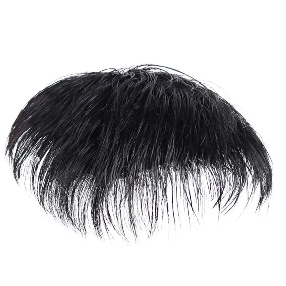 短いストレートフルシンセティックメンウィッグトゥーフィーヘアピースヘアの交換用自然な見た目の髪のマンのためのかつらtoupee7202434