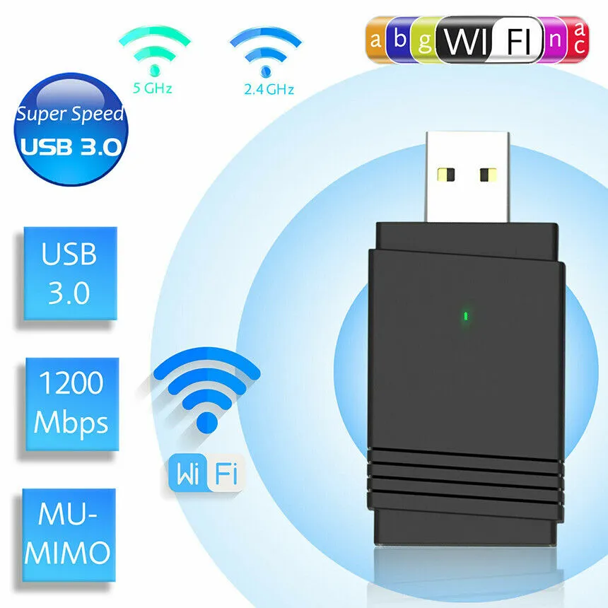 Adattatore WiFi wireless 1200Mbps USB 3 0 Dongle Dual Band 5G 2 4G Bluetooth 5 226E