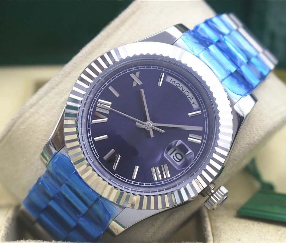 Heren luxe mechanisch horloge 41 mm Kleine ring volledig roestvrij staal sportbeweging herenmode horloge voorkeur Chri211q