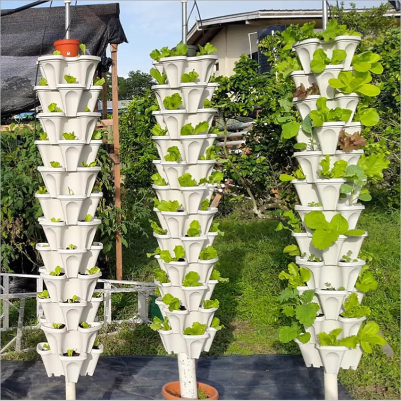 Pot de fleur tridimensionnel PP bassin de fraises culture superposée multicouche plantation de fruits de melon de légumes Y200723233s