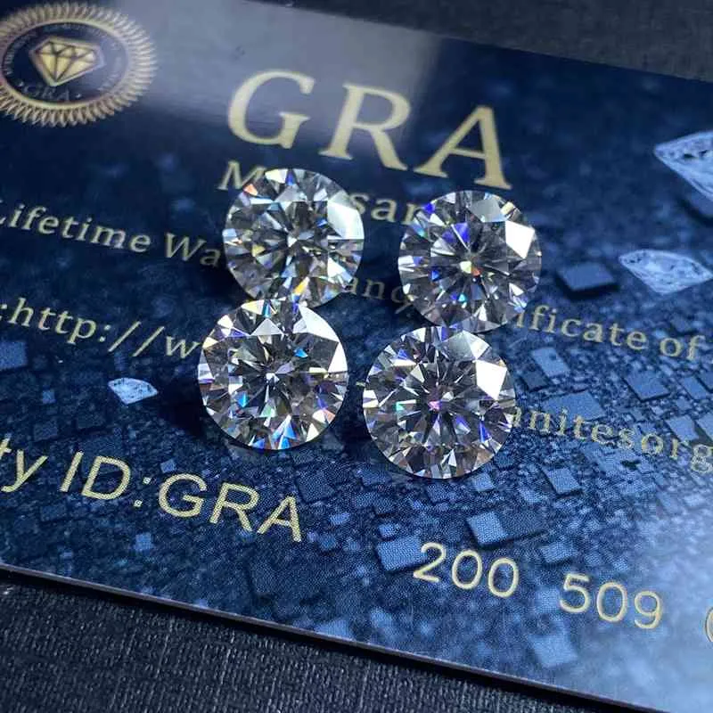 Diamant de laboratoire excellente coupe 1ct 6.5mm D Couleur VVS1 Coeur et Flèches Coupe Blanc Pierre Moissanite pour bague